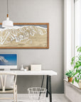 Sunday River, ME Ski Trail Map Artwork Slopes Mountain Art