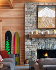 Timberline, OR Ski Trail Map Artwork Slopes Mountain Art