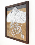 Timberline, OR Ski Trail Map Artwork Slopes Mountain Art