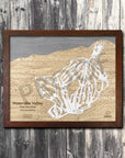 Waterville Valley, NH Ski Trail Map Artwork Slopes Mountain Art 23" x 28" Rustic Kona