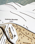 Bear Mountain, CA Ski Trail Map Artwork Slopes Mountain Art