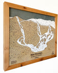 Bear Mountain, CA Ski Trail Map Artwork Slopes Mountain Art