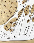 Bear Mountain, CA Ski Trail Map Artwork Slopes Mountain Art