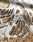 Mammoth Mountain, CA Ski Trail Map Artwork Slopes Mountain Art