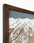Mammoth Mountain, CA Ski Trail Map Artwork Slopes Mountain Art