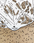Mammoth Mountain, CA Ski Trail Map Artwork Slopes Mountain Art