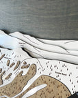 Mount Snow, VT Ski Trail Map Artwork Slopes Mountain Art