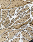 Mount Snow, VT Ski Trail Map Artwork Slopes Mountain Art