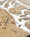 Okemo Mountain, VT Ski Trail Map Artwork Slopes Mountain Art