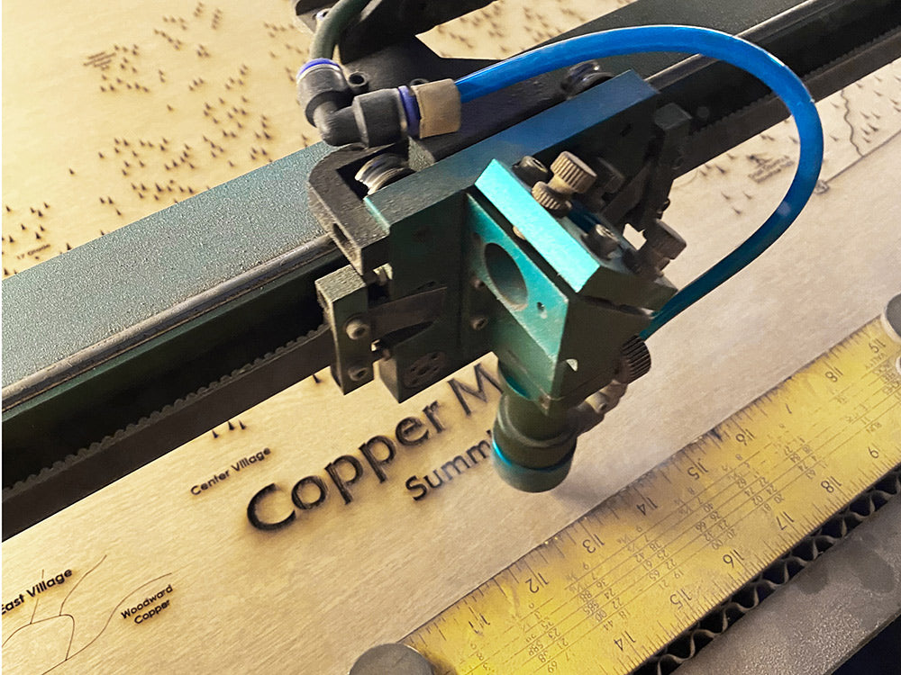 Breckenridge Ski Trail Map 3D - Laser Engraved Ski Trail Maps 