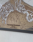 Heavenly Mountain CA/NV, Ski Trail Map Artwork Slopes Mountain Art