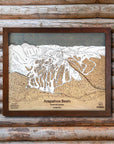 Arapahoe Basin, CO Ski Trail Map Artwork Slopes Mountain Art 23" x 28" Rustic Kona 