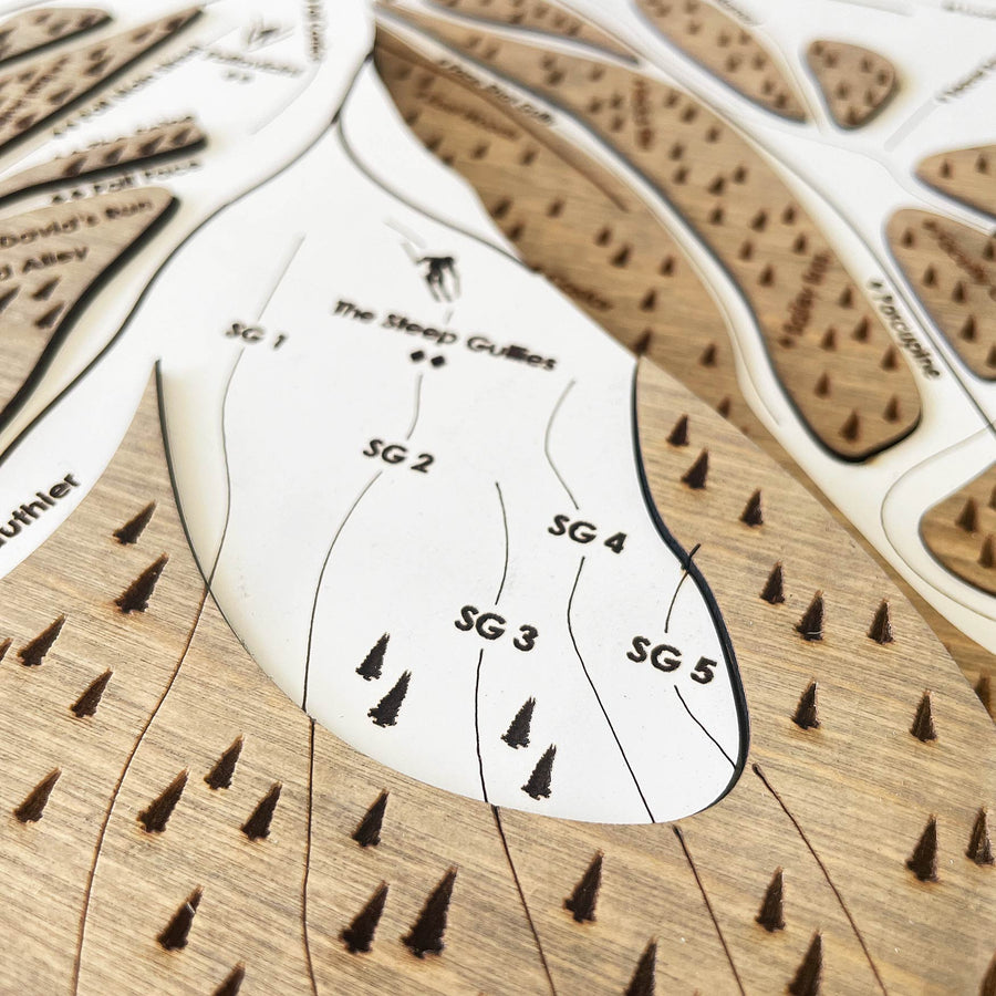 Arapahoe Basin, CO Ski Trail Map Artwork Slopes Mountain Art   