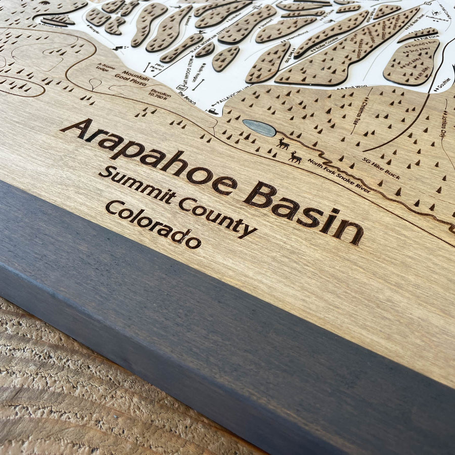 Arapahoe Basin, CO Ski Trail Map Artwork Slopes Mountain Art   