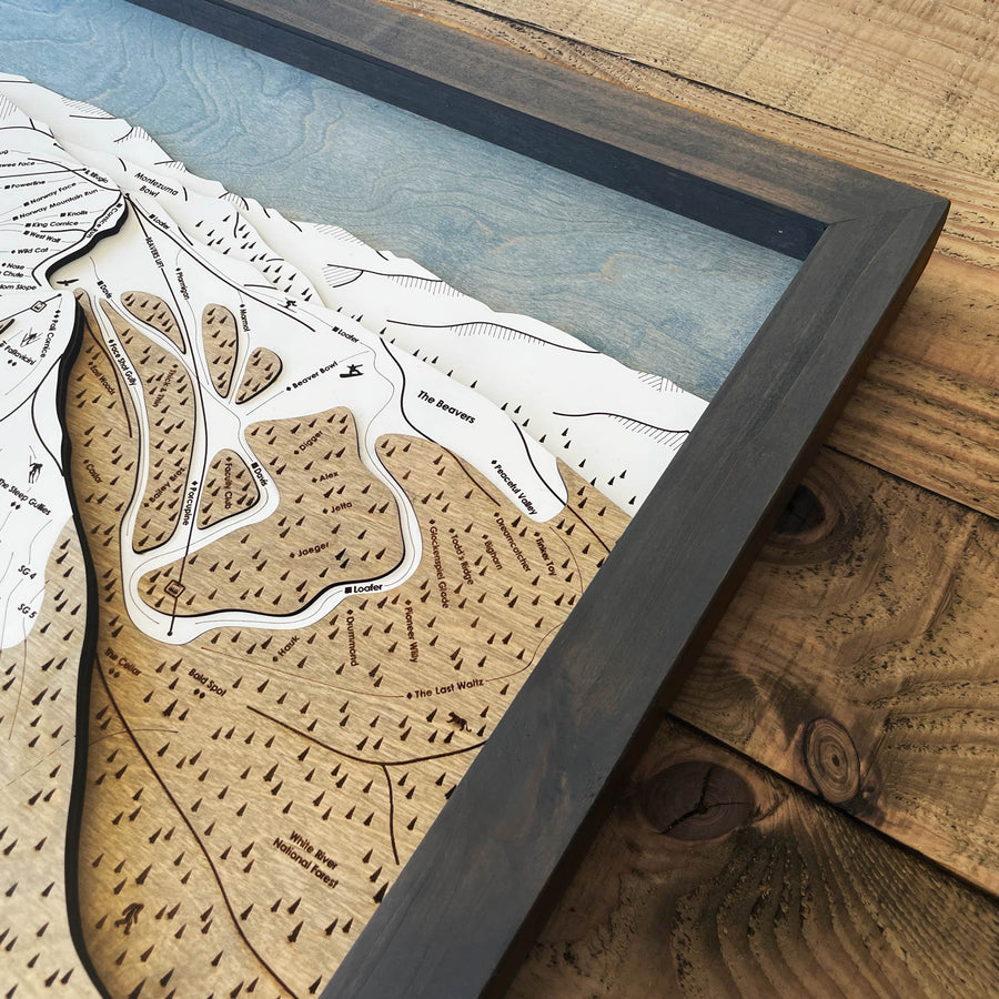 Arapahoe Basin, CO Ski Trail Map Artwork Slopes Mountain Art   