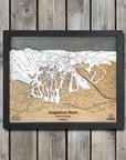 Arapahoe Basin, CO Ski Trail Map Artwork Slopes Mountain Art 23" x 28" Matte Black 