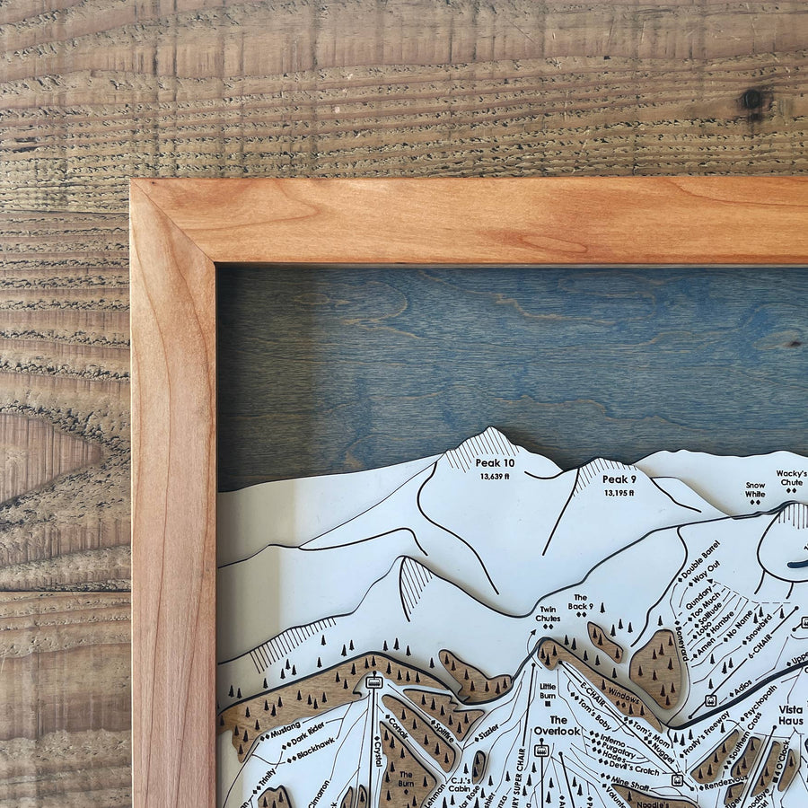 Breckenridge, CO Ski Trail Map Artwork Slopes Mountain Art   