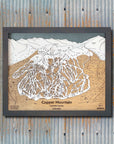 Copper Mountain, CO Ski Trail Map Artwork Slopes Mountain Art 23" x 28" Midnight Grey 