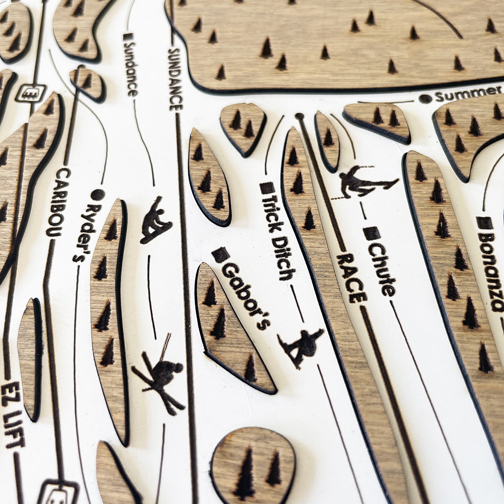 Eldora Mountain, CO Ski Trail Map Artwork Slopes Mountain Art   