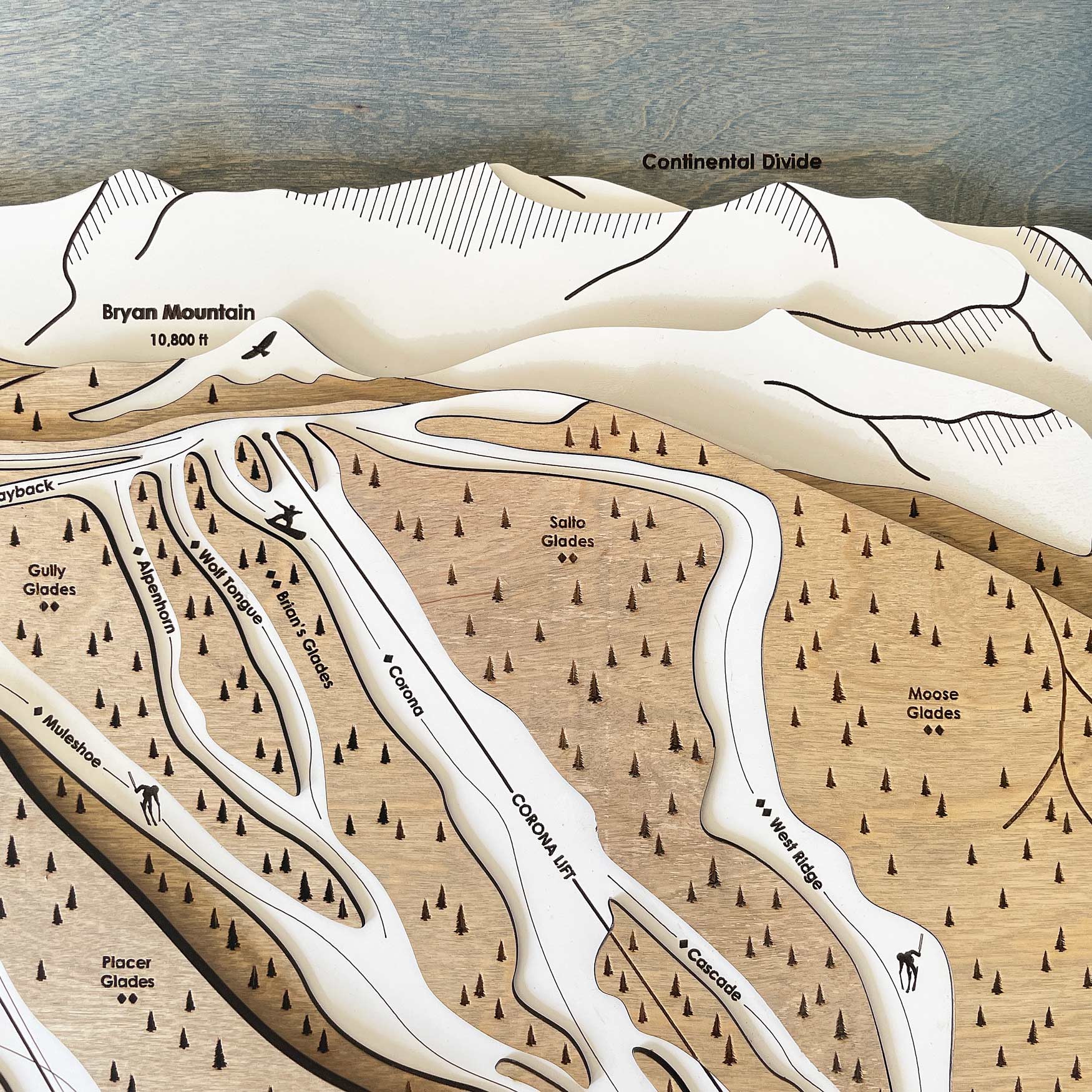 Eldora Mountain, CO Ski Trail Map Artwork Slopes Mountain Art   