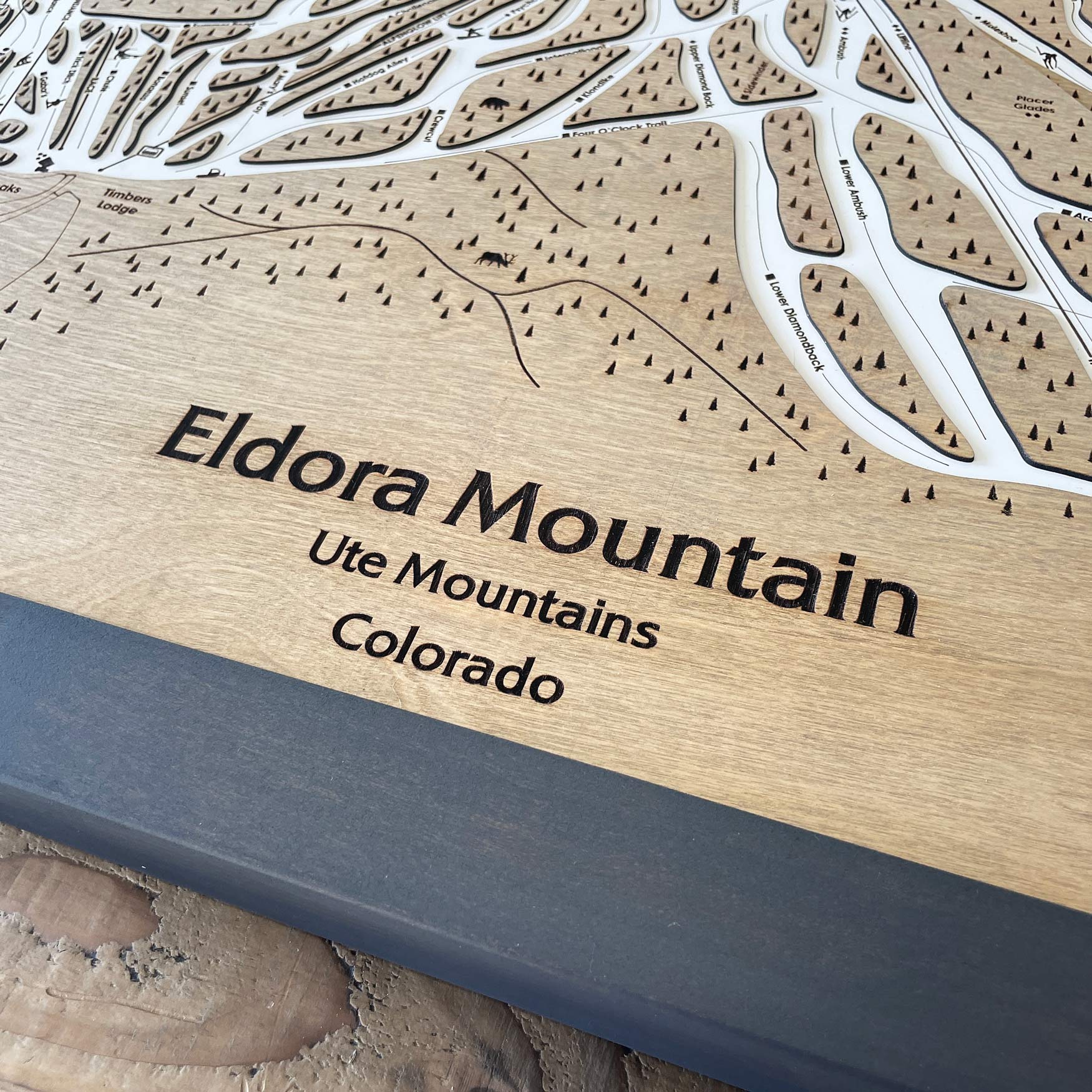 Eldora Mountain, CO Ski Trail Map Artwork Slopes Mountain Art   