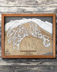 Heavenly Mountain CA/NV, Ski Trail Map Artwork Slopes Mountain Art 23" x 28" Natural 