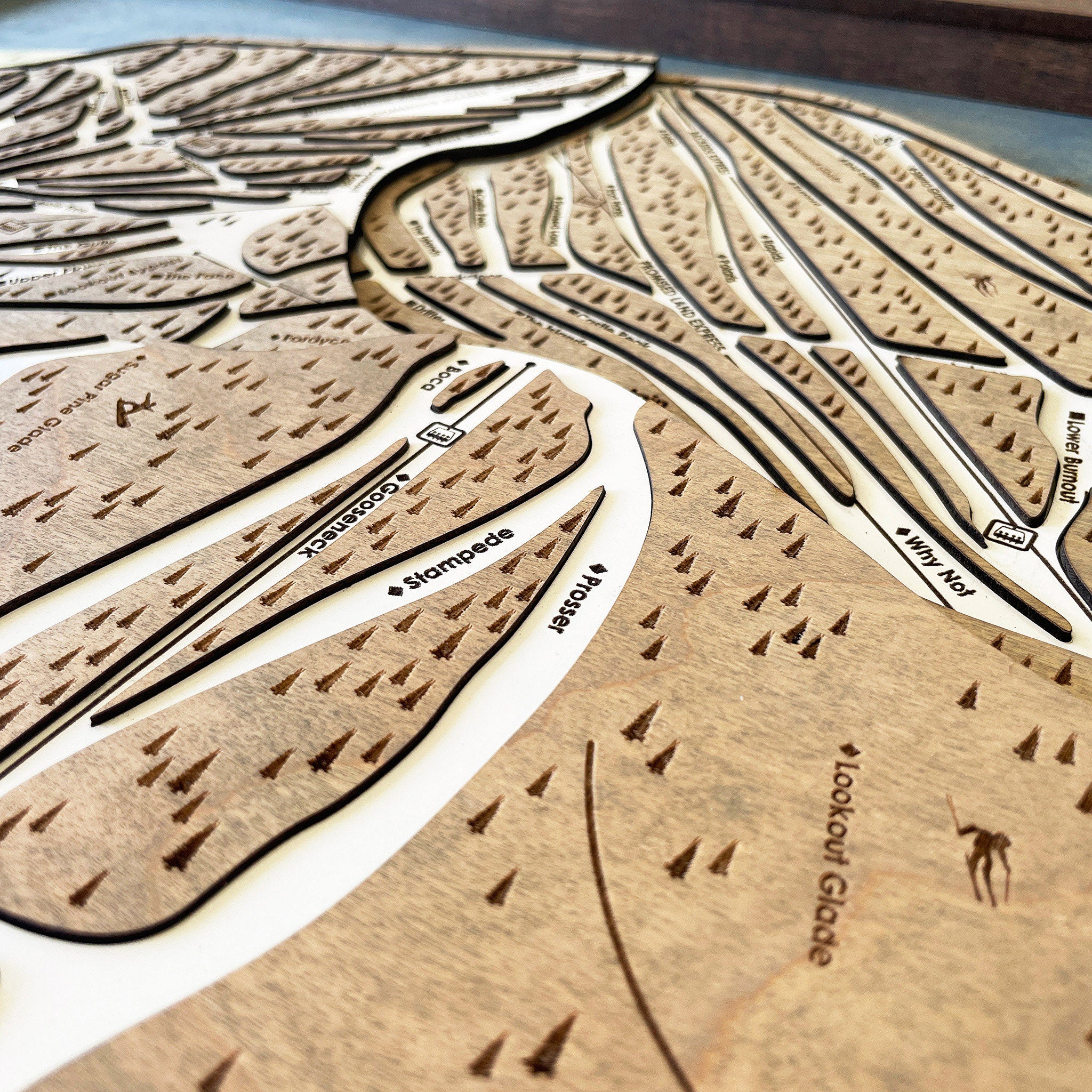 Northstar California Ski Trail Map Artwork Slopes Mountain Art   