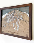 Northstar California Ski Trail Map Artwork Slopes Mountain Art   