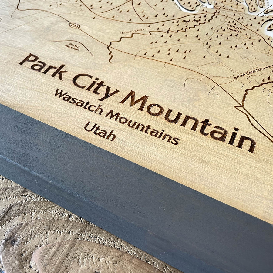 Park City Mountain, UT Ski Trail Map Artwork Slopes Mountain Art   