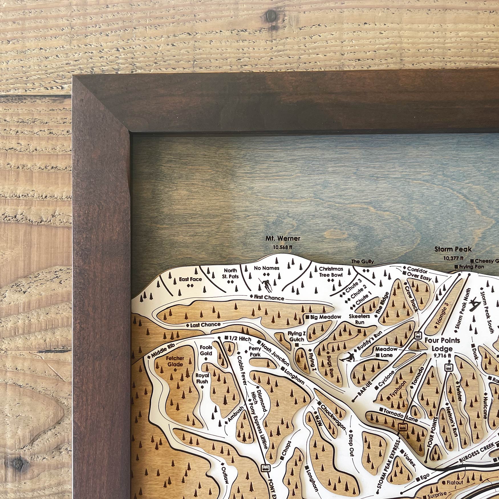 Steamboat Mountain, CO Ski Trail Map Artwork Slopes Mountain Art   