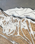 Sugar Bowl, CA Ski Trail Map Artwork Slopes Mountain Art   