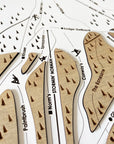 Timberline, OR Ski Trail Map Artwork Slopes Mountain Art   