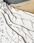 Timberline, OR Ski Trail Map Artwork Slopes Mountain Art   