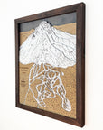 Timberline, OR Ski Trail Map Artwork Slopes Mountain Art   