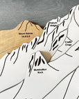 Timberline, OR Ski Trail Map Artwork Slopes Mountain Art   