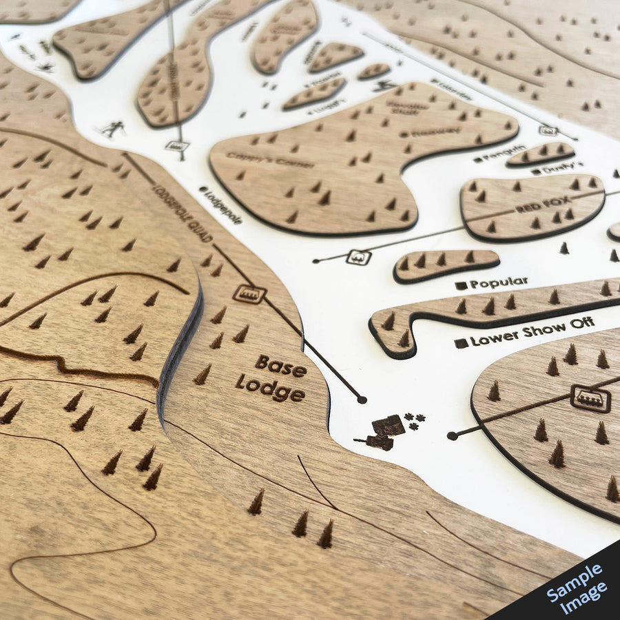 Okemo Mountain, VT Ski Trail Map Artwork Slopes Mountain Art   